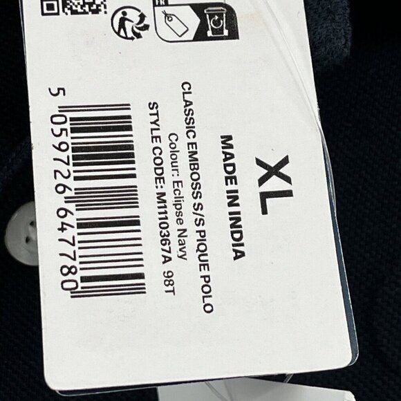 Superdry‎ Men's Classic Embossed Pique Polo shirt Size XL Black - Picture 4 of 10